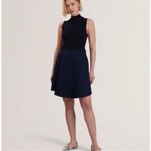 NWT Ted Baker Dandias Sleeveless Black and Navy Dress Sz US 4 Or Ted Sz 1